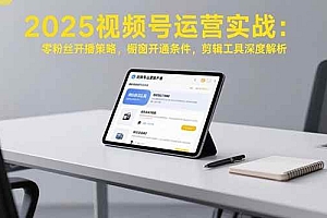 (15505期)2025视频号运营实战:零粉丝开播策略,橱窗开通条件,剪辑工具深度解析