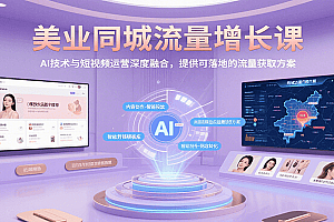 美业同城流量增长课,AI技术与短视频运营深度融合,提供可落地的流量获取方案