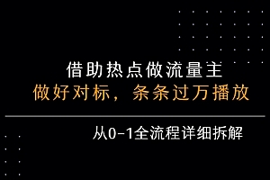 借力热点,乘顺风车玩流量主,条条过万播放, 每月收益5k+,从0-1全流程详细拆解