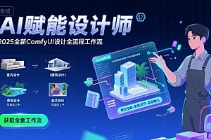 AI赋能设计师, 2025全新comfyui设计全流程工作流 ,室内-建筑-景观-美术,零基础直接上手