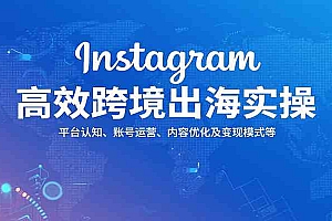 Instagram高效跨境出海实操:平台认知、账号运营、内容优化及变现模式等