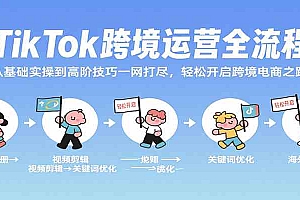 TikTok跨境运营全流程,从基础实操到高阶技巧一网打尽,轻松开启跨境电商之路