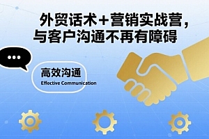 外贸话术+营销实战营,与客户沟通不再有障碍