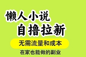 懒人小说自撸拉新,无需流量,一个账号一条作品就可以打爆收益,在家也能轻松做的副业【揭秘】