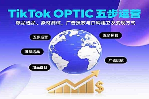 TikTok OPTIC五步运营,爆品选品、素材测试,广告投放与口碑建立及变现方式