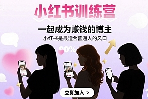 小红书训练营一起成为賺钱的博主,小红书是最适合普通人的风口