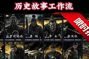 COZE扣子工作流一键生成历史人物一生的视频,复制粘贴运行即可,30s制作1个视频