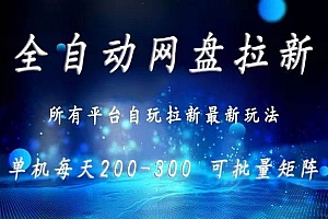 (15878期)网盘全自动拉新 单窗口日入300+ 可批量矩阵