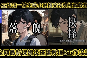 coze工作流一键生成小说推文视频搭建拆解教程,无需剪辑,无需拍摄写文案智能体拆解