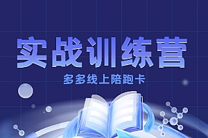 多多实战训练营,从0到1打造一个真正賺钱的店铺