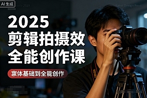 2025剪辑拍摄特效全能创作课,零基础到全能创作