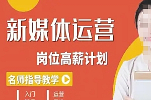新媒体运营高薪升核培养计划,入门-转行-进阶