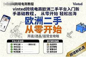vinted跨境电商欧洲二手平台入门新手基础教程,从零开始轻松出海
