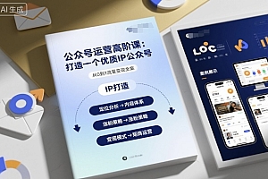 公众号运营高阶课,打造一个优质IP公众号