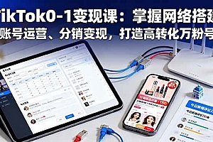 (16334期)TikTok0-1变现课:掌握网络搭建、账号运营、分销变现,打造高转化万粉号