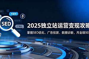 (16371期)2025独立站运营变现攻略:掌握SEO优化、广告投放、数据诊断,月业绩50万+