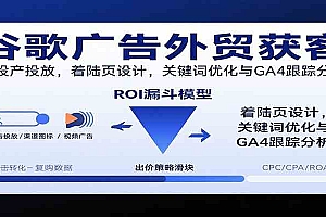 谷歌广告外贸获客,高投产投放,着陆页设计,关键词优化与GA4跟踪分析