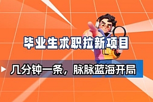毕业生求职项目拆解_脉脉拉新空白市场,蓝海开局