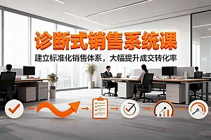 (16435期)诊断式销售系统课,建立标准化销售体系,大幅提升成交转化率