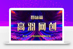 高羽网创百站篇第2讲:打包整站数据搭建网站赚钱机器【视频课程】
