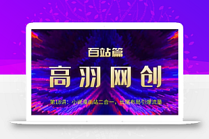 高羽网创百站篇第18讲:小说漫画站二合一,长尾布局引爆流量【视频课程】