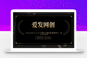 《爱发必学第23课》WordPress个人博客主题搭建视频教学,带SEO优化【视频课程】
