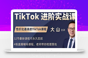 大山老师TikTok进阶实战课:账号详解,流量运营,实战变现,助力你成功出海