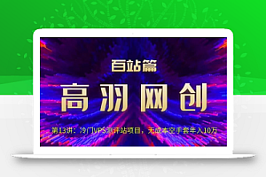 高羽网创百站篇第13讲:冷门VPS测评站项目,无成本空手套年入10万【视频课程】