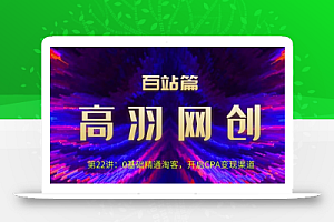 高羽网创百站篇第22讲:0基础精通淘客,开启CPA变现渠道【视频课程】