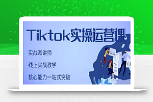 刘博·TikTok实操运营课,手把手账号实战,适合零基础Tiktok新人
