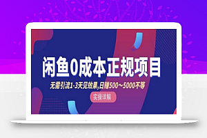 宇晨闲鱼无货源,十几节课程丰富讲诉闲鱼卖货技巧,价值6980