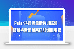 Peter抖音流量新兵训练营-破解抖音流量密码群爆训练营(新兵)