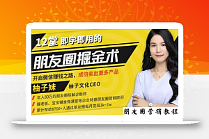 【营销必学】12堂学之即用的朋友圈掘金术:开启你的副业赚钱之路