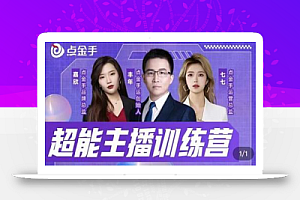 点金手超能主播训练营,玩转直播间流量,养成百万主播(价值999)