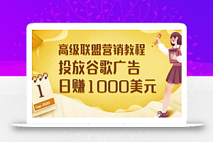 高级联盟营销教程:投放谷歌广告日赚1000美元,快速获得高质量流量