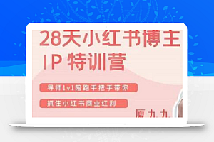 厦九九·28天小红书博主IP特训营《第6期》,抓住小红书商业红利