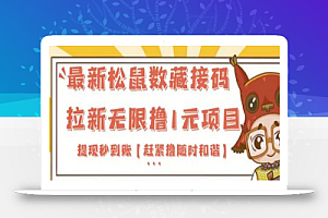 最新松鼠数藏接码拉新无限撸1元项目,提现秒到账