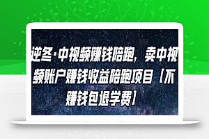 逆冬·中视频赚钱陪跑,卖中视频账户赚钱收益陪跑项目【不赚钱包退学费】