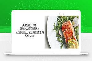 美食摄影17期基础+大师两班连上,从0基础走上专业摄影师之路-价值5500