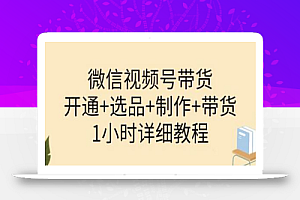 陈奶爸·微信视频号带货：开通+选品+制作+带货（1小时详细教程）