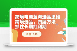 跨境电商蓝海选品思维:跨境选品,四层方法,抓住长期红利期(价值1980)
