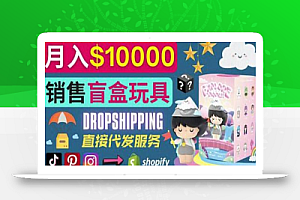 Dropshipping+Shopify推广玩具盲盒赚钱:每单利润率30%,月赚1万美元以上