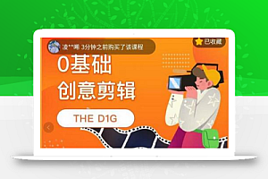 THED1G零基础创意剪辑课,第一馆创意剪辑实操课-49节完整版