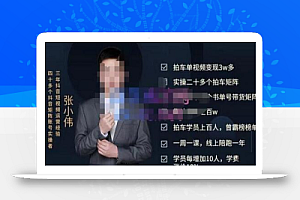 张小伟懂车帝拍车号实操课,懂车帝拍车号计划的整体的实操流程价值699元