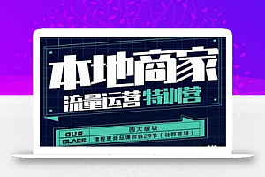 罗老师·本地商家流量运营特训营，四大板块30节，本地实体商家必看课程