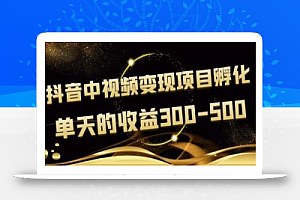 黄岛主抖音中视频变现项目孵化,单天的收益300-500操作简单粗暴