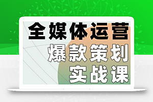 全媒体运营爆款策划实战课,全案例手把手带练,能陪你一起跑的策划私教课