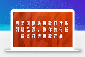 阿里国际站爆款打造系列精品课，教你如何低成本打造爆款产品