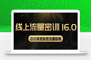 2022秋秋线上流量密训16.0:包含暴力引流10W+中小卖家流量破局技巧等等