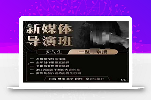 亲爱的安先生新媒体导演班:九大板块短视频创作课,内容-思维-美学-创作,全方位提升